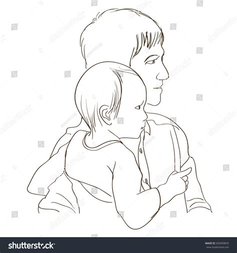Father Sketch Royalty Free Images Shutterstock Fathers Day Sketch - Fathers Day Sketch
