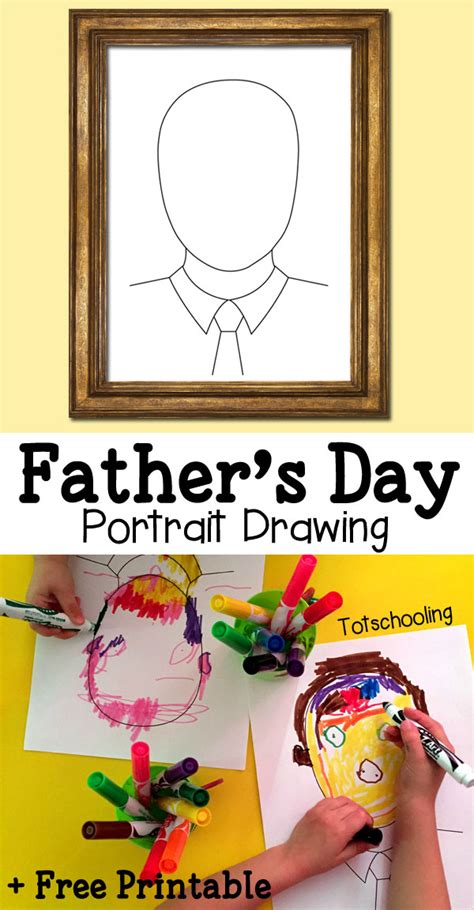 Fatheru0027s Day Portrait Drawing With Free Printable Fathers Day Drawing Ideas - Fathers Day Drawing Ideas