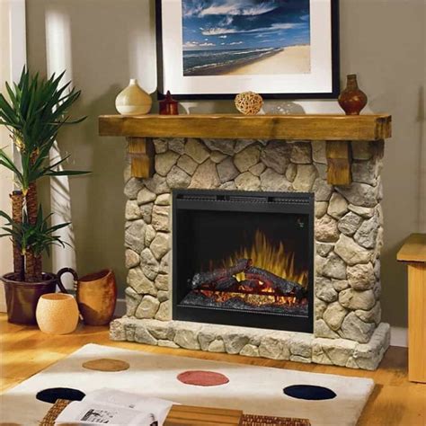 Faux Stone Fireplace Mantel