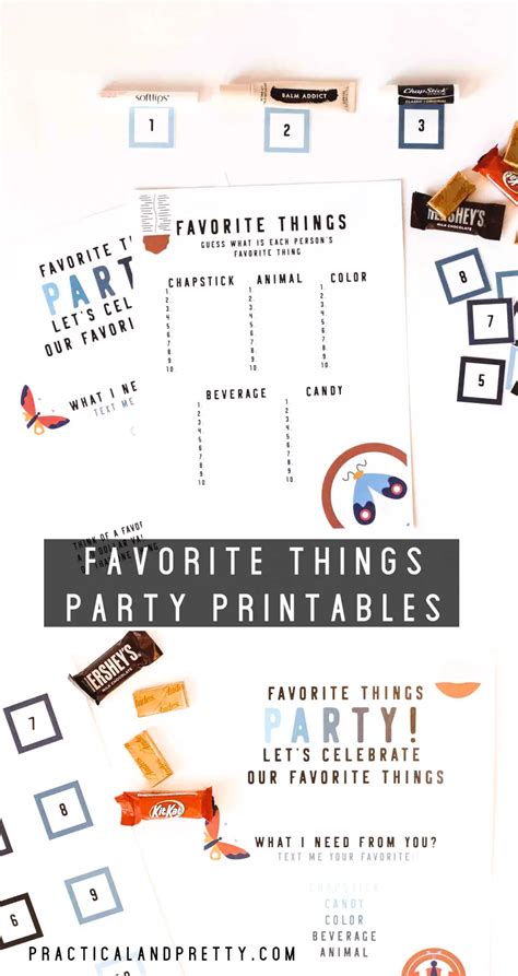 Favorite Things Party Free Printables Practical And Pretty My Favorite Things Printable - My Favorite Things Printable