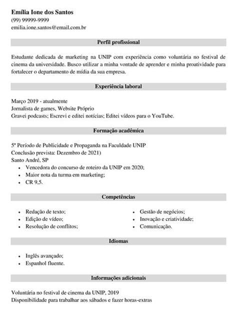 Fazer Curriculo Em Pdf