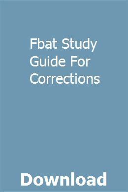 fbat study guide corrections