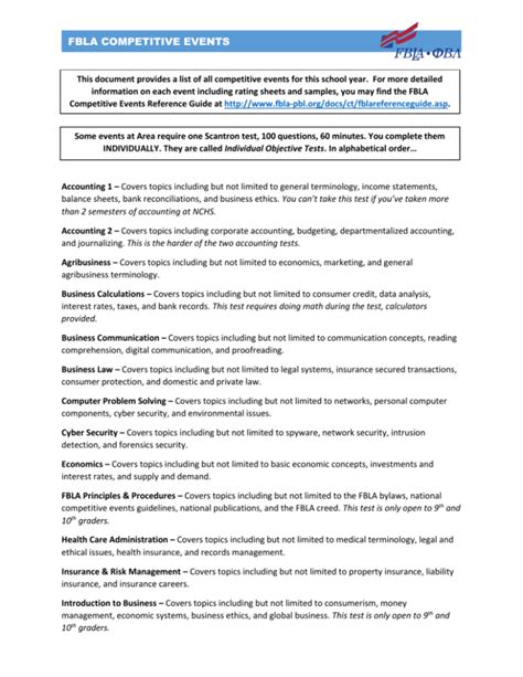 Fbla Competitive Events Study Guide Business Math