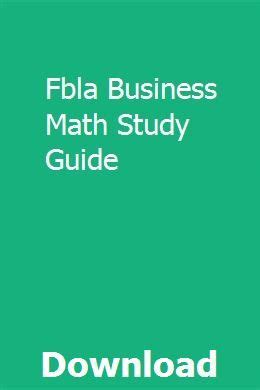 Read Online Fbla Business Math Study Guide 