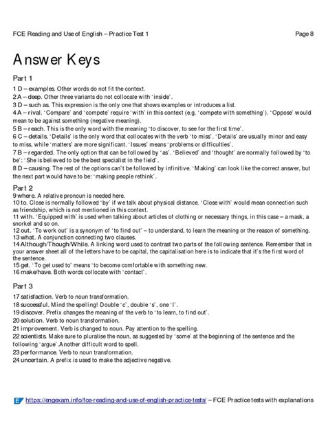 Fce Answers 2013