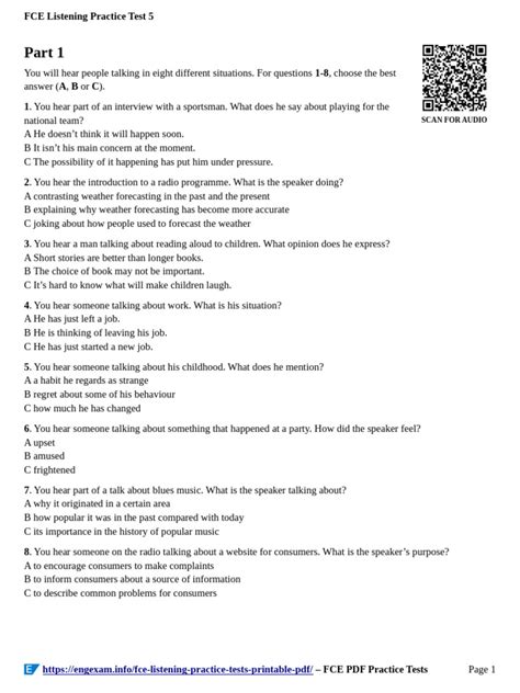 fce listening test