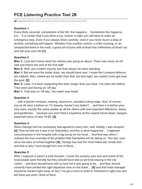 fce listening tests