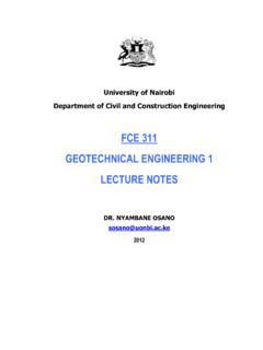 Full Download Fce 311 Geotechnical Engineering Lecture Notes Final2 