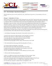Read Fce Short Reading Comprehension Passages 2 