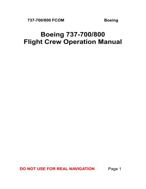 Fcom Boeing 737 400