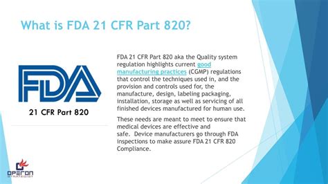 Fda Cfr 820