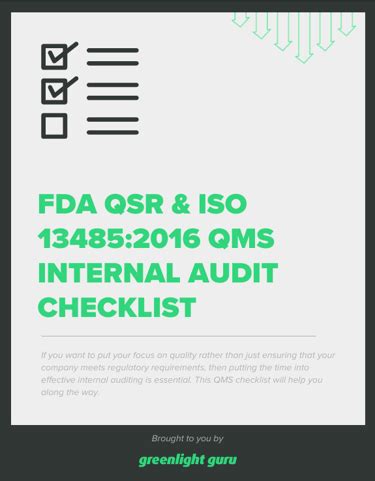 Fda Qsit Checklist