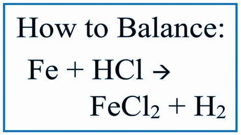 fe+hcl | Fe HCl FeCl2 H2 Fe ra FeCl2