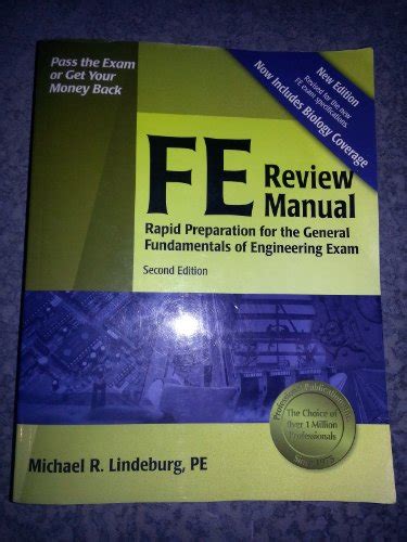 fe review manual rapid preparation for the fundamentals of engineering exam