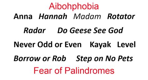 Fear Of Palindromes