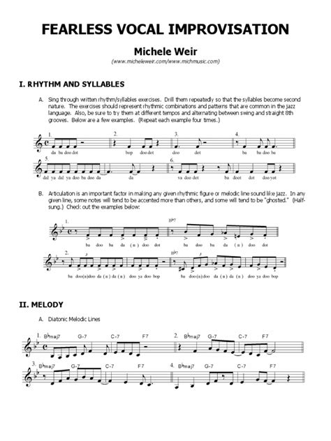 fearless vocal improvisation michele weir