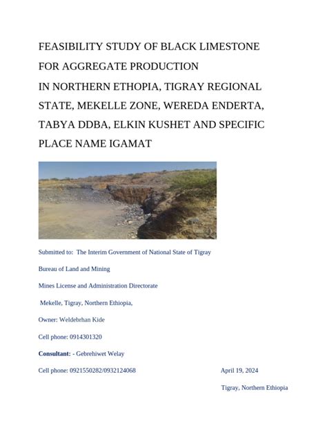 feasibility study limestone