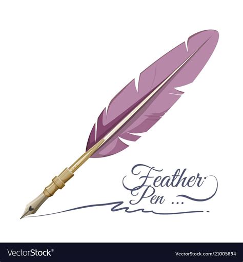 Feather Pen Purplepeninportland Writing With Feather Pen - Writing With Feather Pen