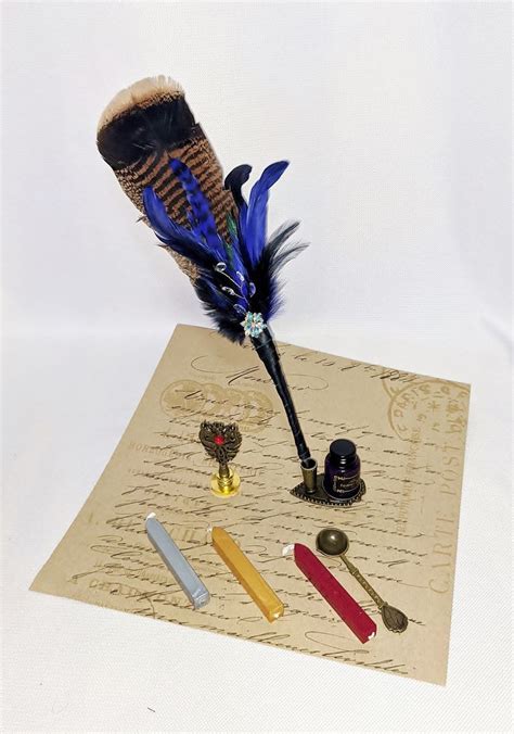 Feather Quill Writing Spell Kit Moons Light Magic Feather Writing Quill - Feather Writing Quill