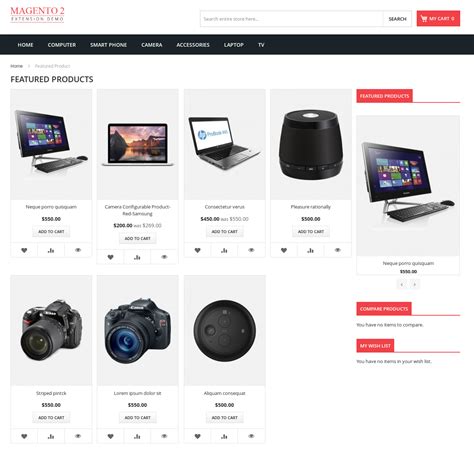 featured products extension in magento hosting