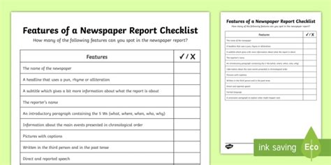 Features Of A Newspaper Report Ks1 Justfoodore