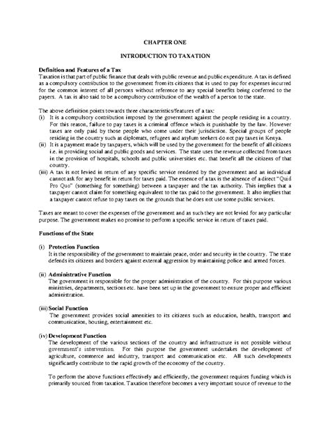 Features Of Taxation