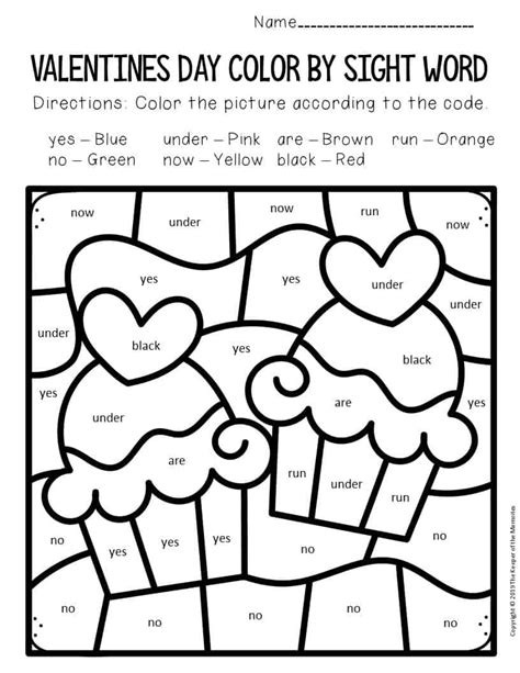 February Color By Sight Word Worksheets Mamas Learning Sight Word Color By Word - Sight Word Color By Word