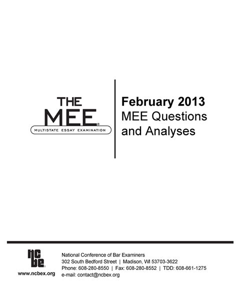 Full Download February 2013 Mee Questions Analysis 