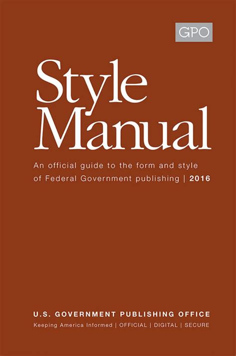 Read Federal Government Style Guide 