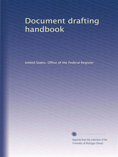 Read Federal Register Document Drafting Handbook 