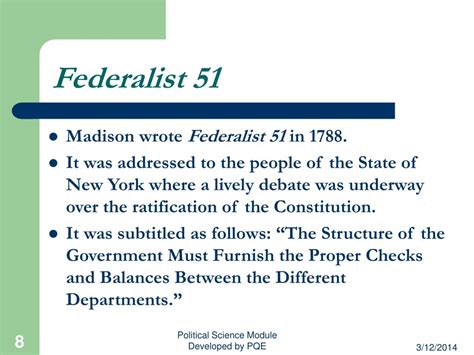 Federalist 51 Explained