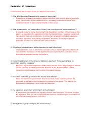 Download Federalist 51 Questions And Answers Wordpress 