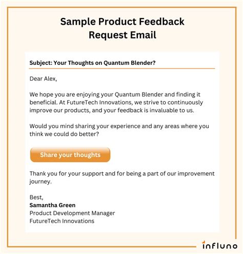 feedback request email sample