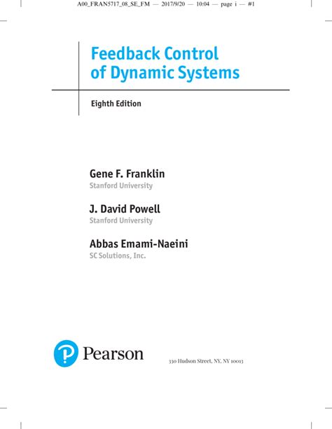 Read Feedback Control Of Dynamic Systems 6Th Edition Scribd 
