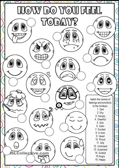Feelings And Emotions Worksheets Pdf Exercises English Exercises Identifying Feelings Worksheet Kindergarten - Identifying Feelings Worksheet Kindergarten