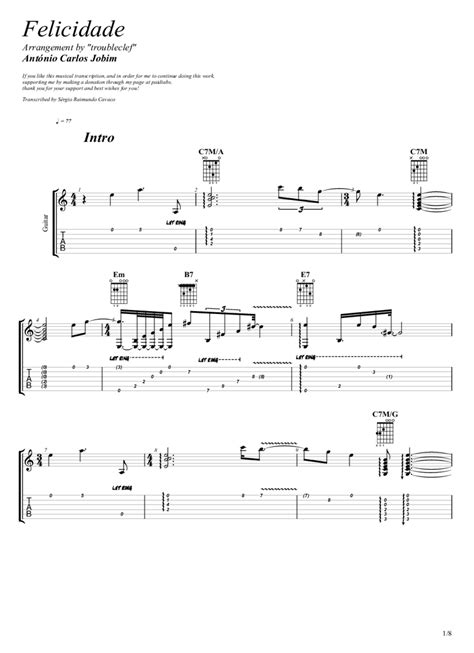 felicidade guitar chords