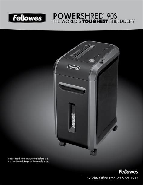 Full Download Fellowes User Guide 