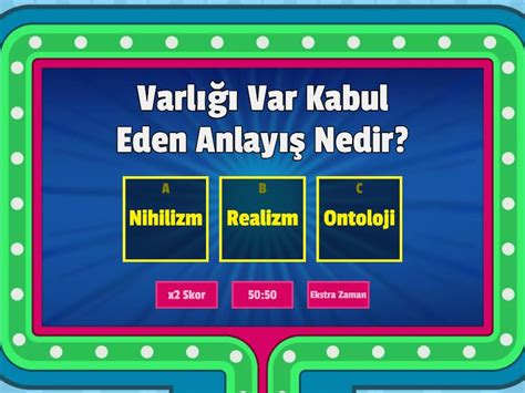 felsefe Gameshow quiz Wordwall.
