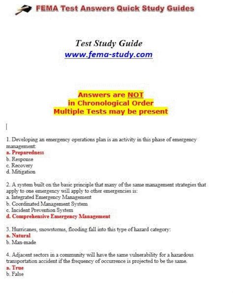 fema 111 test answers