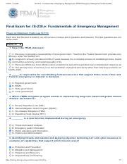 Read Online Fema Emergency Management Institute Test Answers 