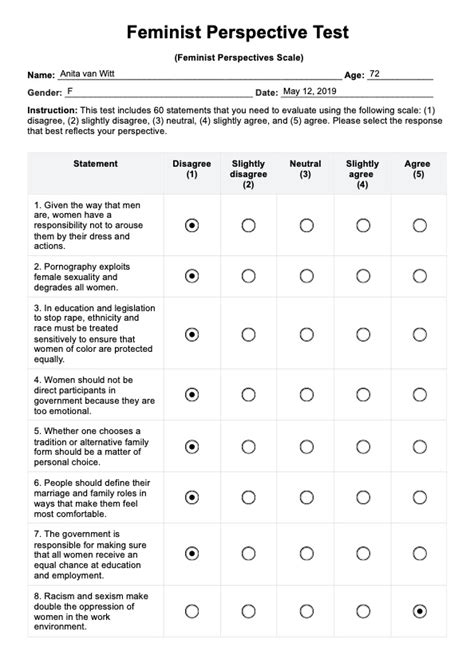 Feminist Perspective Test