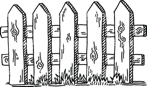 Fence Clipart Black And White