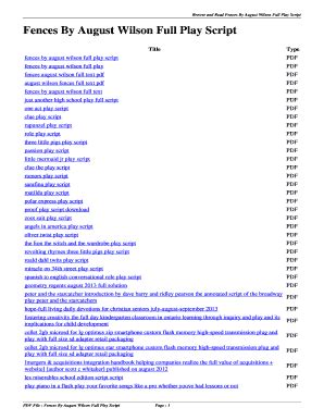 Fences Full Play Script