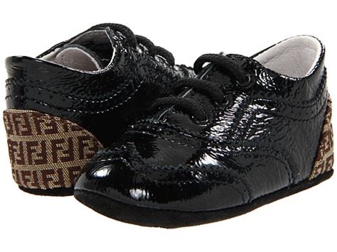 fendi kids baby boy patent leather shoe infant black - Zappos