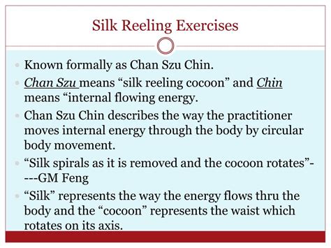 feng zhiqiang silk reeling exercises