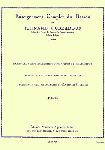 fernand oubradous complete method for bassoon vol