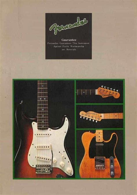 Fernandes Guitar Catalog