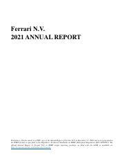 Download Ferrari Nv Annual Report 12 31 Ferrari Corporate 