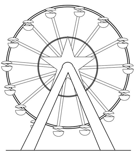 Ferris Wheel 7 Free Printable Coloring Pages For Ferris Wheel Coloring Page - Ferris Wheel Coloring Page