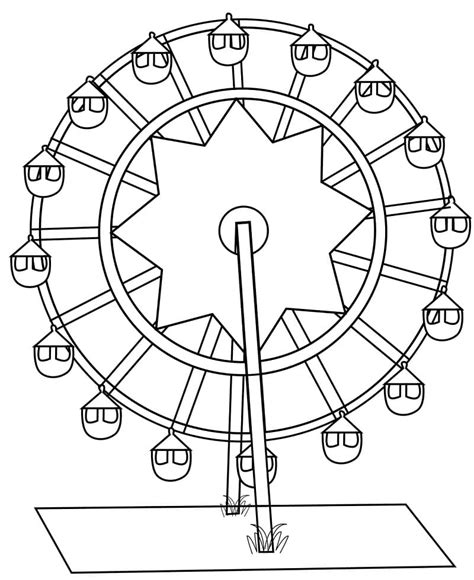 Ferris Wheel Carnival Coloring Page Free Printable Coloring Ferris Wheel Coloring Page - Ferris Wheel Coloring Page